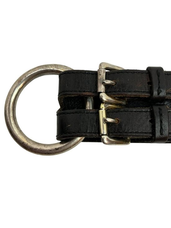 Vintage Lauren Ralph Lauren Tri-Strap O-Ring Wide Leather Belt Womens Black main image 10